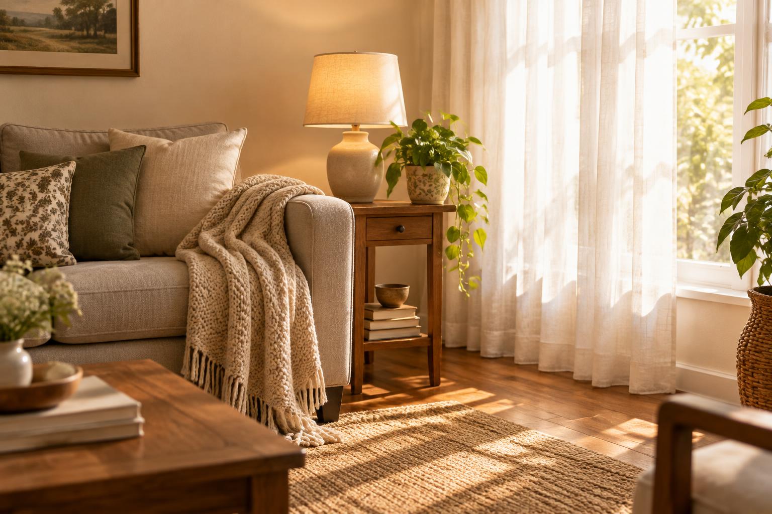 Morning light in the living room